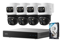 eufy S4 Max mit vier Bullet-PTZ-Kameras und NVR