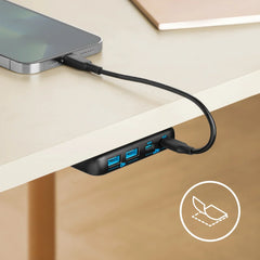 Anker PowerPort Atom III Slim 65 W Tischladegerät, 4 Ports (2x USB-C, 2x USB-A), GaN, PPS – Schwarz – Bild 10