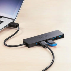 Anker Ultra Slim 4-Port USB 3.0 Daten-Hub, 5 Gbit/s, 60 cm Kabel – Schwarz – Gallery 01