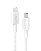 Anker 322 USB-C auf USB-C Kabel 60 W, 1,8 m, geflochten – Weiß - anker-a81f6g21-01.webp