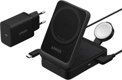 Anker MagGo 3-in-1 Ladestation faltbar, Qi2 15 W, MagSafe-kompatibel, inkl. 40 W Netzteil – Schwarz - anker-b2557311-02.jpg