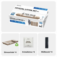 PETKIT Crystal Litter Set C01 Kristallstreu für Purobot Crystal Duo, 4 Einweg-Schalen à 2,04 kg Streu - petkit-6975069306551-01.jpg