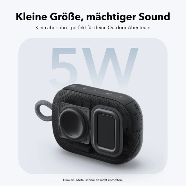 soundcore Select 4 Go Schwarz – 5-W-Lautsprechereinheit