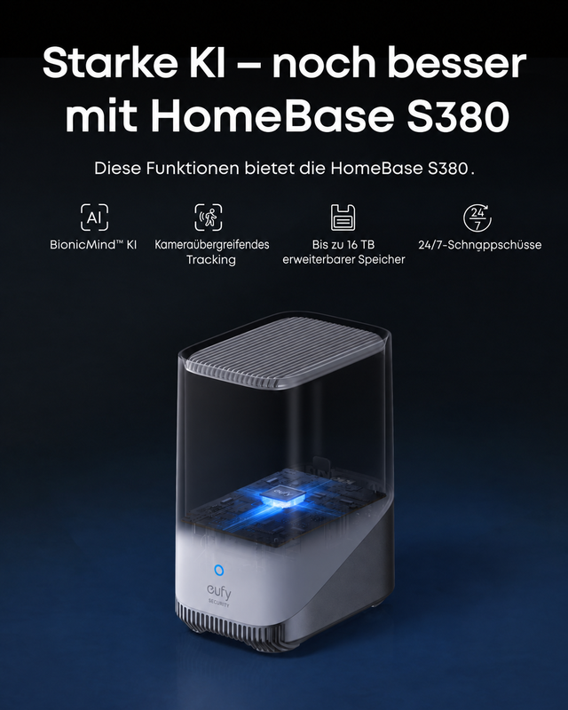 HomeBase S380 mit BionicMind KI und erweiterbarem Speicher