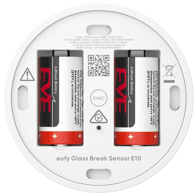 eufy E10 Glasbruchsensor – Batteriefach