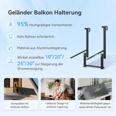Sunshare Bundle Glory 800W-2kWh Set für Geländer-Balkon - 0% MwSt. gem. § 12 Abs. 3 UStG