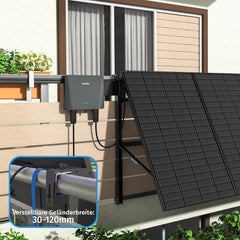 Sunshare Bundle Glory 800W-2kWh Set für Geländer-Balkon - 0% MwSt. gem. § 12 Abs. 3 UStG
