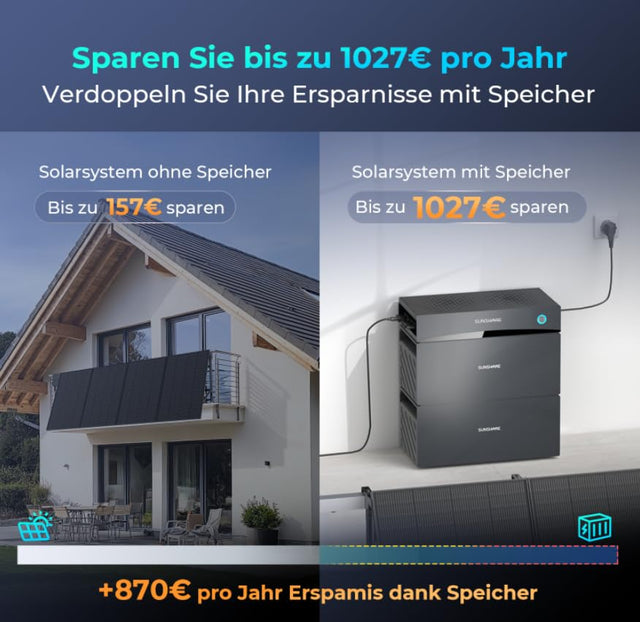 Sunshare Glory 1500 1,5 kWh Balkonspeicher-Set - 0% MwSt. gem. § 12 Abs. 3 UStG