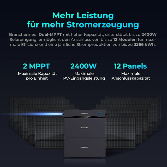 Sunshare Glory 1500 1,5 kWh Balkonspeicher-Set - 0% MwSt. gem. § 12 Abs. 3 UStG
