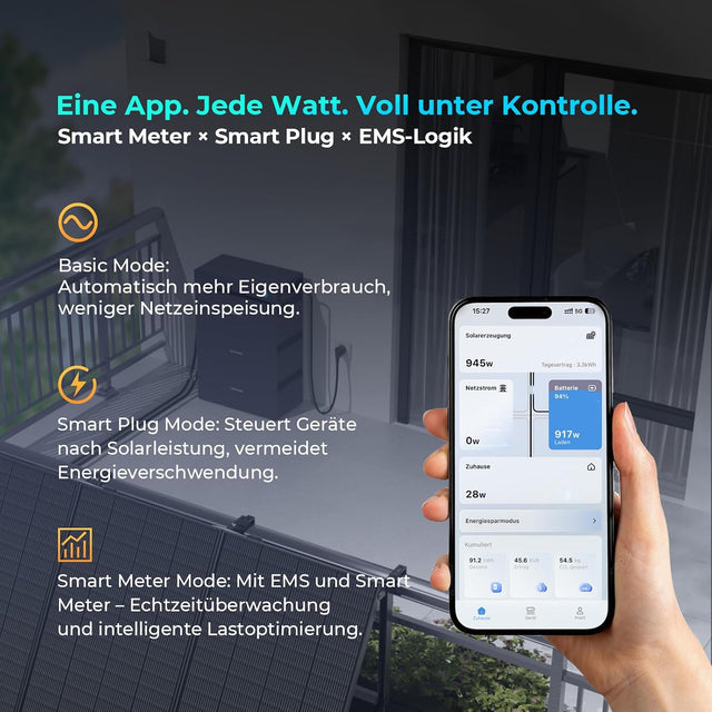 Sunshare Glory 1500 1,5 kWh Balkonspeicher-Set - 0% MwSt. gem. § 12 Abs. 3 UStG