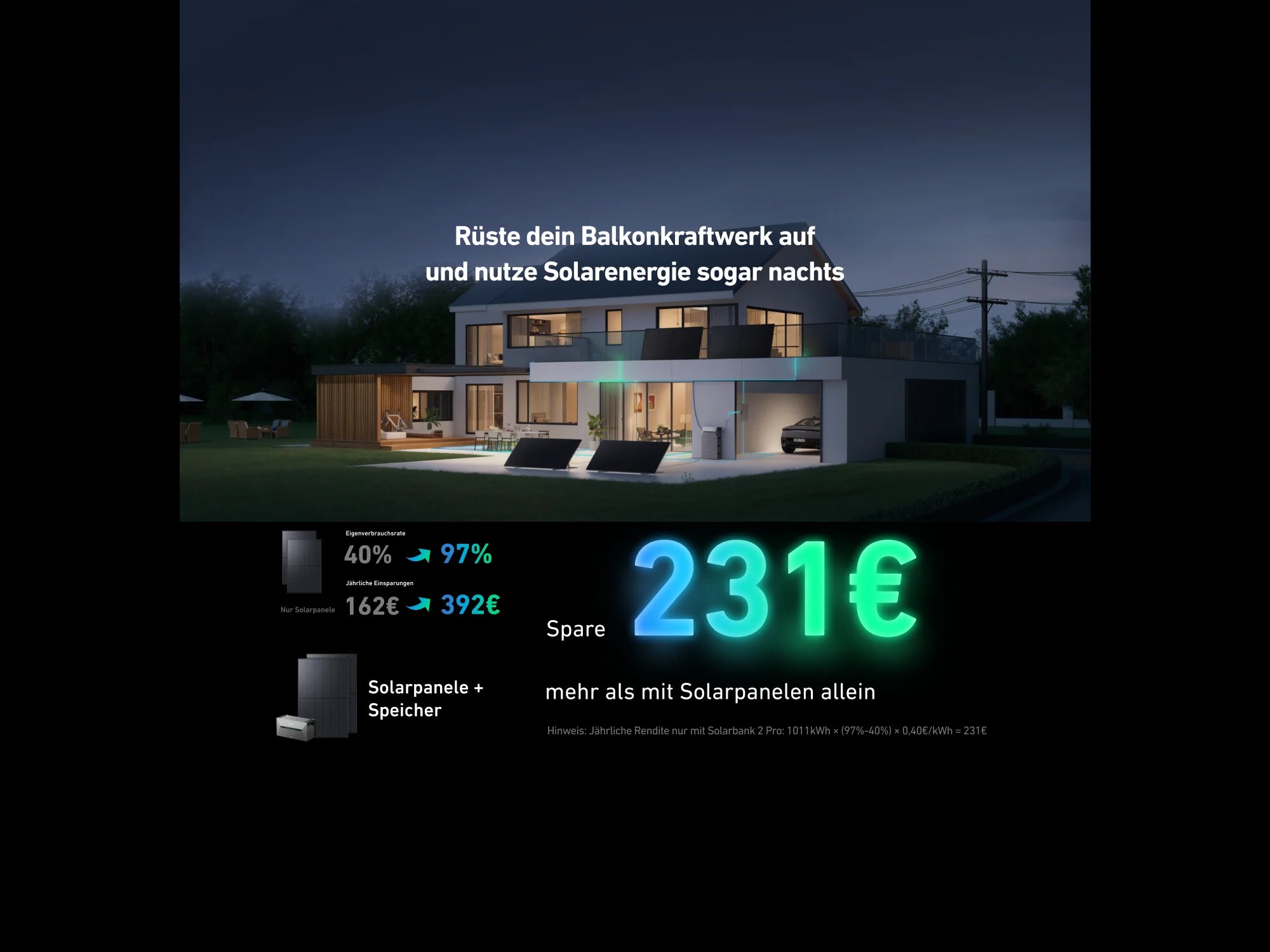 ANKER SOLIX Solarbank 2 E1600 Pro  - 0% MwSt. gemäß § 12 Abs. 3 UStG