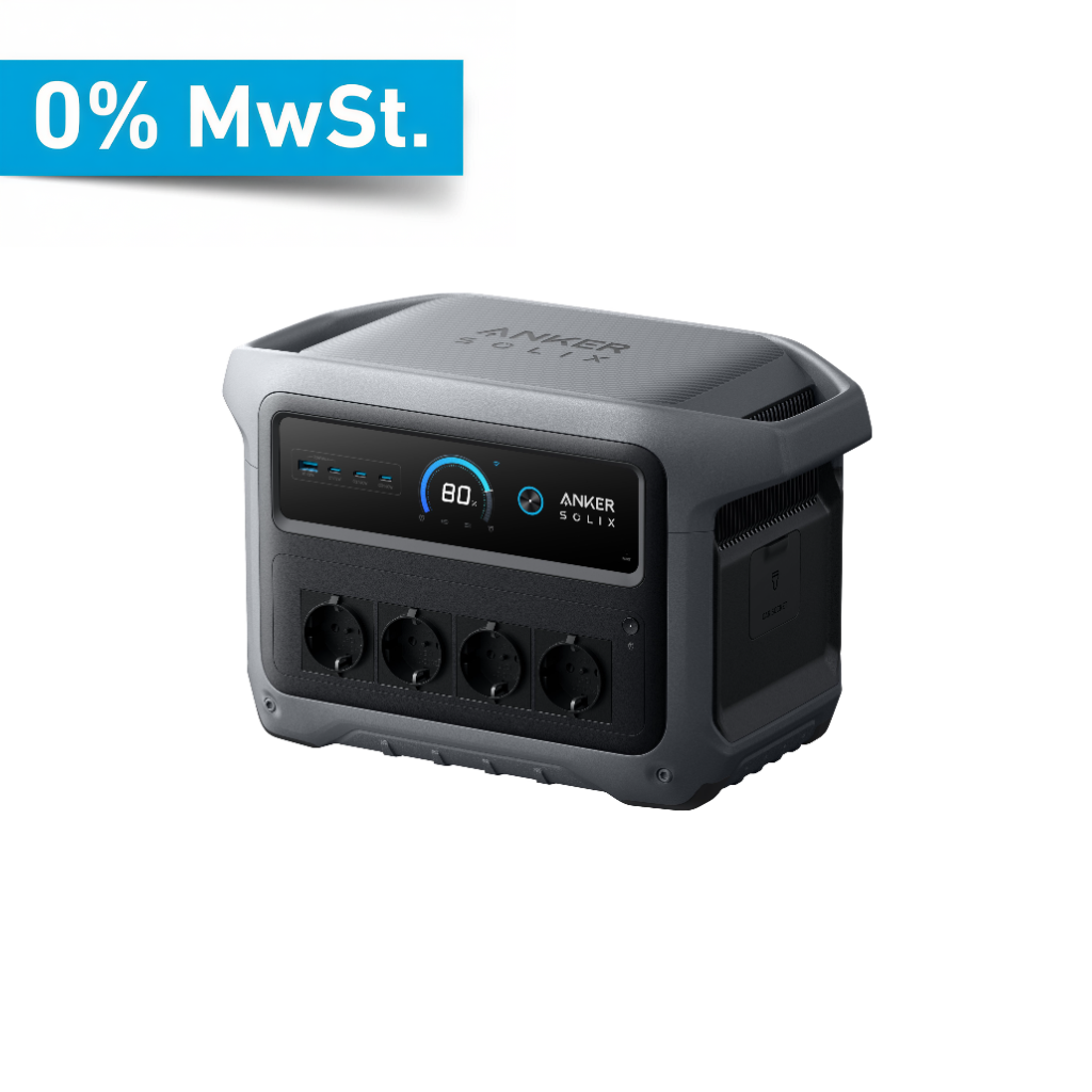ANKER SOLIX C1000X Gen 2 Tragbare Powerstation - 0% MwSt. gemäß § 12 Abs. 3 UStG