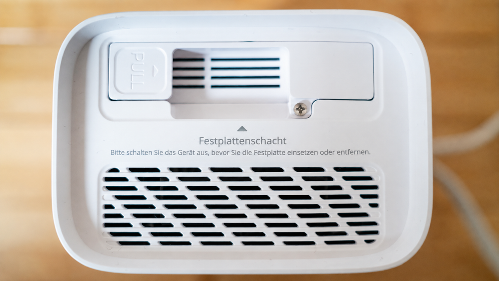 Festplattenschacht der HomeBase S380