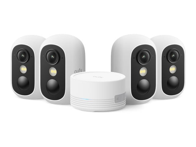 Eufy eufyCam C35 - 4 Kamera Kit - Netzwerk-Überwachungskamera - mit HomeBase Mini