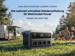 ANKER SOLIX C2000 Gen 2 Tragbare Powerstation - 0% MwSt. gemäß § 12 Abs. 3 UStG
