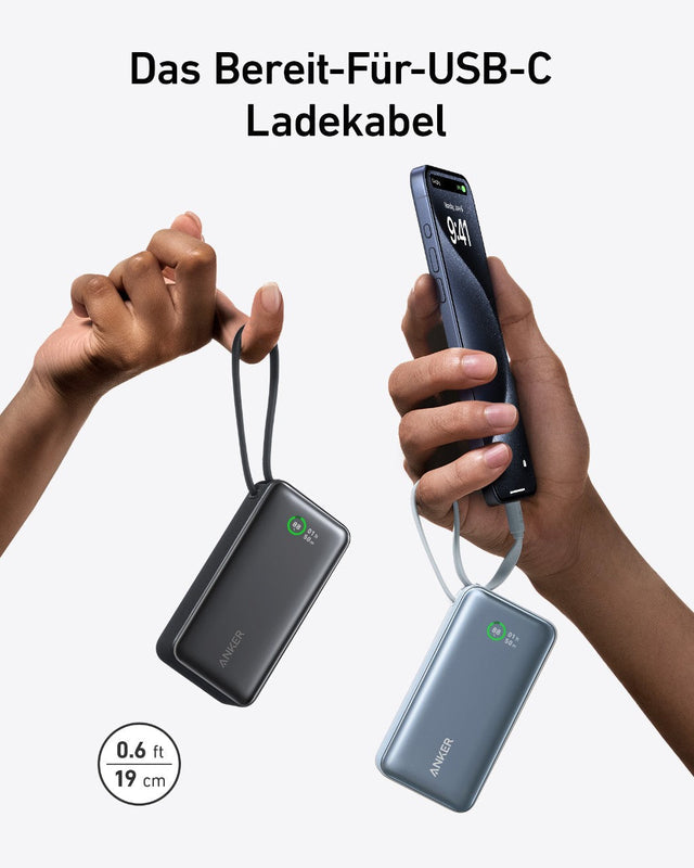 Anker Nano Powerbank 10.000 mAh, 30 W, integriertes USB-C-Kabel, USB-C & USB-A – Blau - anker-a1259031-03.jpg