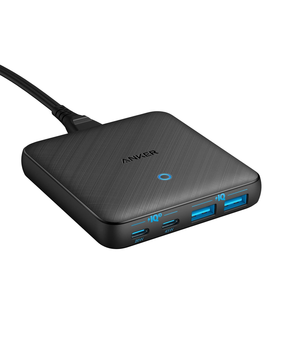 Anker PowerPort Atom III Slim 65 W Tischladegerät, 4 Ports (2x USB-C, 2x USB-A), GaN, PPS – Schwarz - anker-a2046g12-01.jpg