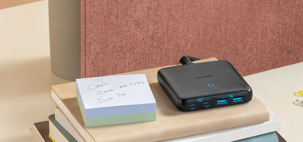 Anker PowerPort Atom III Slim 65 W Tischladegerät, 4 Ports (2x USB-C, 2x USB-A), GaN, PPS – Schwarz – Bild 15