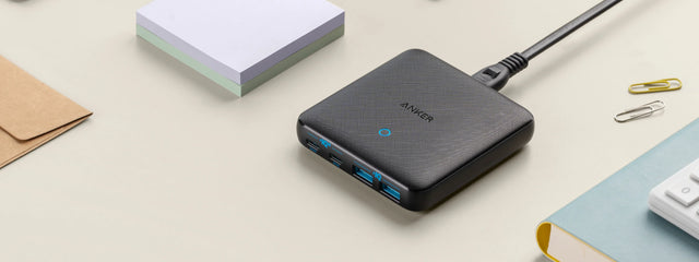 Anker PowerPort Atom III Slim 65 W Tischladegerät, 4 Ports (2x USB-C, 2x USB-A), GaN, PPS – Schwarz – Bild 16