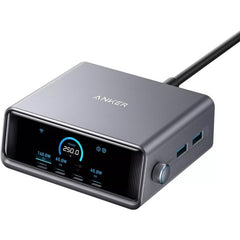 Anker Prime Ladegerät 250 W, 6 Ports (4x USB-C, 2x USB-A), GaNPrime, LCD-Display, App-Steuerung – Schwarz - anker-a2345341-01.jpg