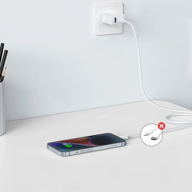 Anker 312 Ladegerät 20 W, USB-C + USB-A, Power Delivery, MultiProtect – Weiß – Bild 11