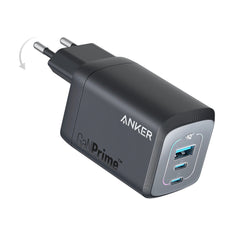 Anker Prime Ladegerät 67 W, 3 Ports (2x USB-C, 1x USB-A), GaNPrime, klappbarer EU-Stecker – Schwarz - anker-a2669313-02.jpg