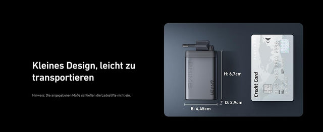Anker Prime Ladegerät 100 W, 3 Ports (2x USB-C, 1x USB-A), GaN, klappbarer EU-Stecker – Schwarz – Bild 10