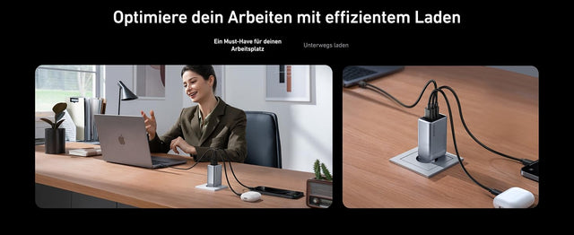 Anker Prime Ladegerät 100 W, 3 Ports (2x USB-C, 1x USB-A), GaN, klappbarer EU-Stecker – Schwarz – Bild 13