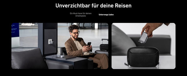 Anker Prime Ladegerät 100 W, 3 Ports (2x USB-C, 1x USB-A), GaN, klappbarer EU-Stecker – Schwarz – Bild 14