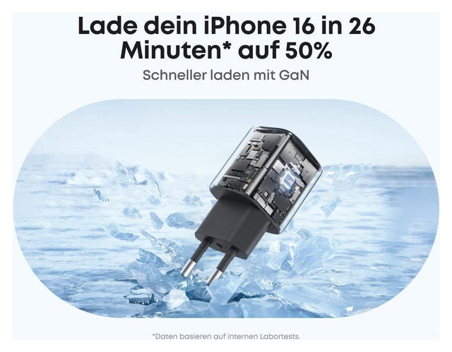 Anker Charger 30 W, 1x USB-C, GaN, Power Delivery 3.0 + PPS, EU-Stecker – Schwarz – Bild 06