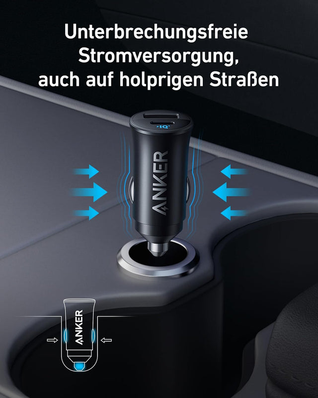 Anker Kfz-Ladegerät 30 W, 2 Ports (USB-C + USB-A), PPS, MultiProtect – Schwarz – Bild 06
