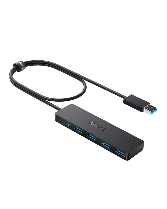 Anker Ultra Slim 4-Port USB 3.0 Daten-Hub, 5 Gbit/s, 60 cm Kabel – Schwarz - anker-a7516016-01.jpg