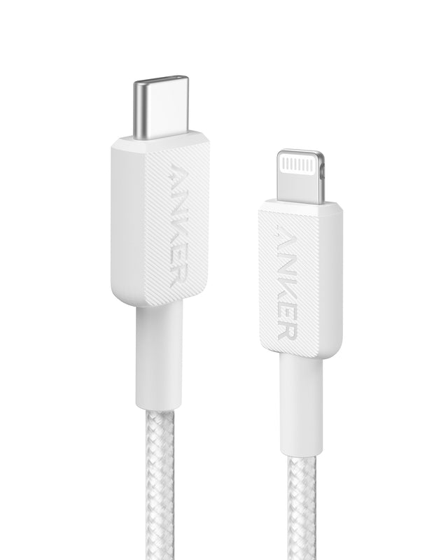 Anker 322 USB-C auf Lightning Kabel, 0,9 m, geflochten, MFi-zertifiziert – Weiß - anker-a81b5g21-01.jpg