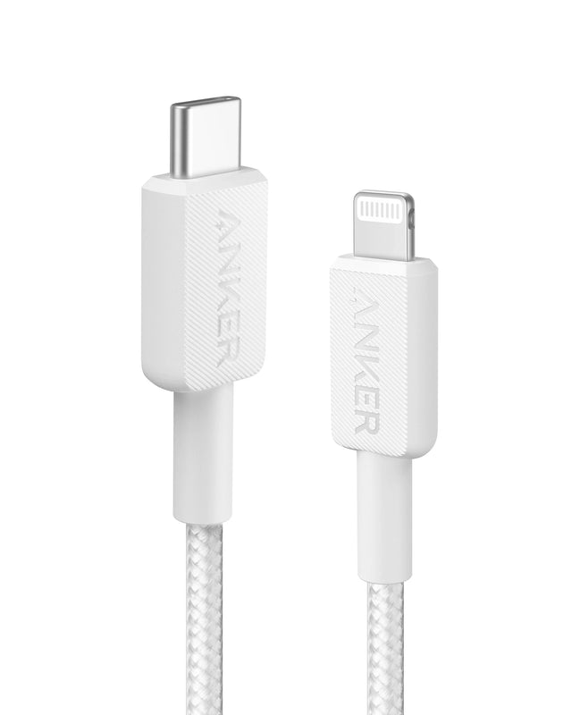 Anker 322 USB-C auf Lightning Kabel, 1,8 m, geflochten, MFi-zertifiziert – Weiß - anker-a81b6g21-01.webp