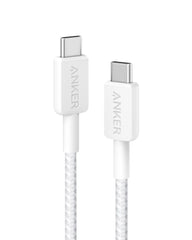 Anker 322 USB-C auf USB-C Kabel 60 W, 0,9 m, geflochten – Weiß - anker-a81f5g21-01.webp