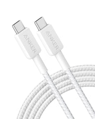 Anker 322 USB-C auf USB-C Kabel 60 W, 0,9 m, geflochten – Weiß - anker-a81f5g21-02.webp