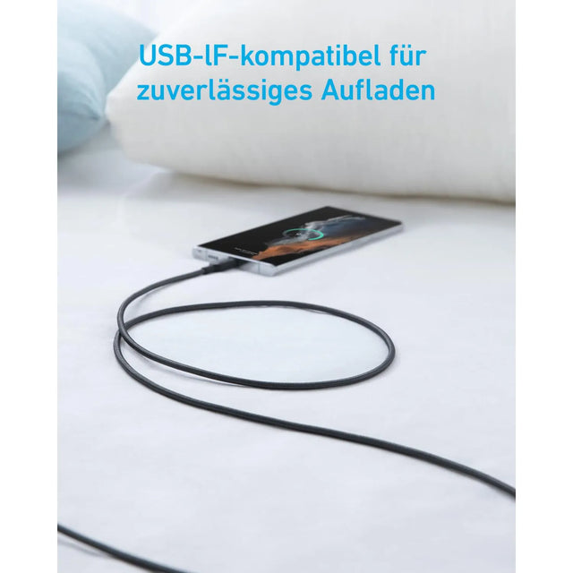 Anker 322 USB-A auf USB-C Kabel, 1,8 m, geflochten – Schwarz – Gallery 01