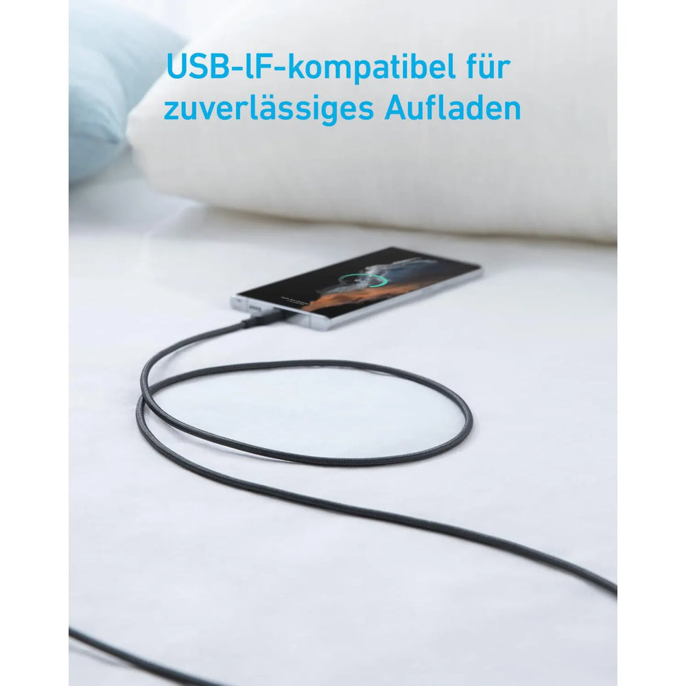 Anker 322 USB-A auf USB-C Kabel, 1,8 m, geflochten – Schwarz – Gallery 01