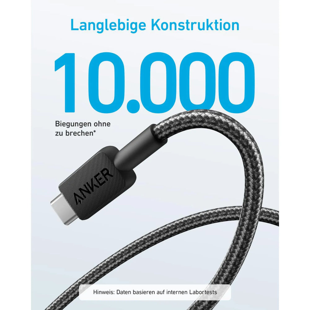 Anker 322 USB-A auf USB-C Kabel, 1,8 m, geflochten – Schwarz – Gallery 03