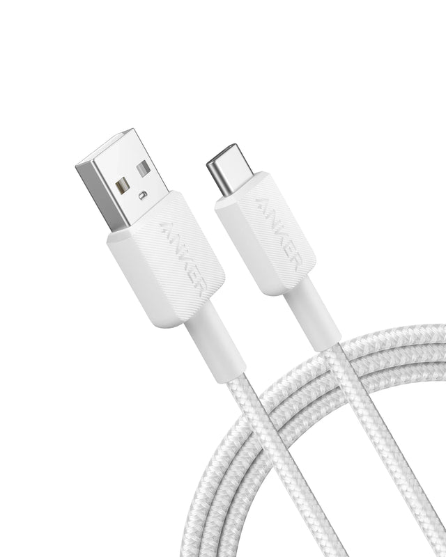 Anker 322 USB-A auf USB-C Kabel, 1,8 m, geflochten – Weiß - anker-a81h6g21-02.webp