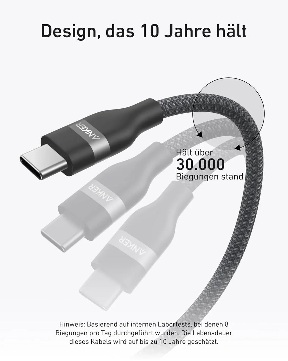 Anker USB-C auf USB-C Kabel 240 W, 1,8 m, Upcycled-geflochten – Schwarz – Gallery 02