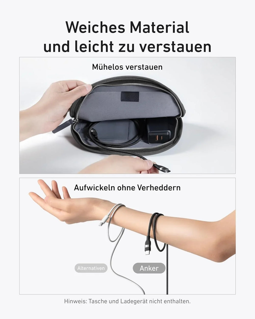 Anker USB-C auf USB-C Kabel 240 W, 1,8 m, Upcycled-geflochten – Schwarz – Gallery 05