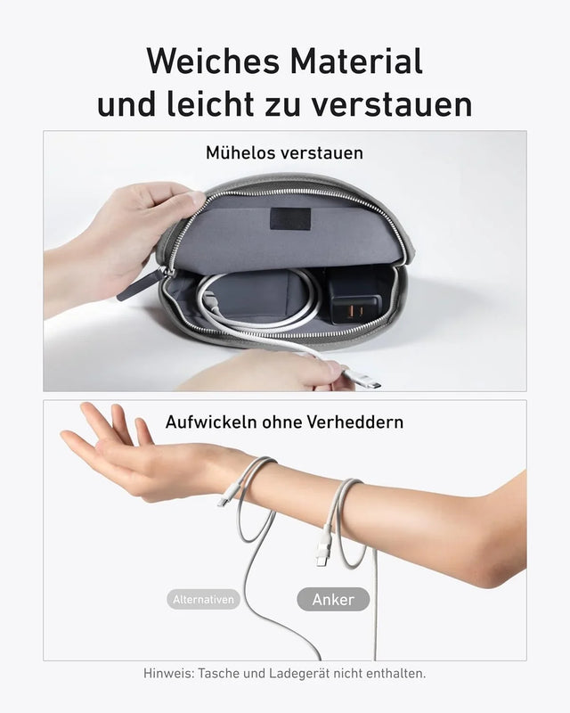 Anker USB-C auf USB-C Kabel 240 W, 0,9 m, Upcycled-geflochten – Weiß – Gallery 05