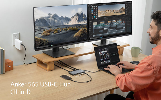 Anker 565 USB-C Hub 11-in-1, HDMI + DisplayPort, 10 Gbit/s, Gigabit-LAN, 100 W PD – Grau – Bild 09