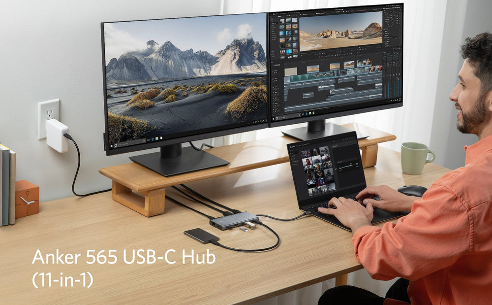 Anker 565 USB-C Hub 11-in-1, HDMI + DisplayPort, 10 Gbit/s, Gigabit-LAN, 100 W PD – Grau – Bild 09