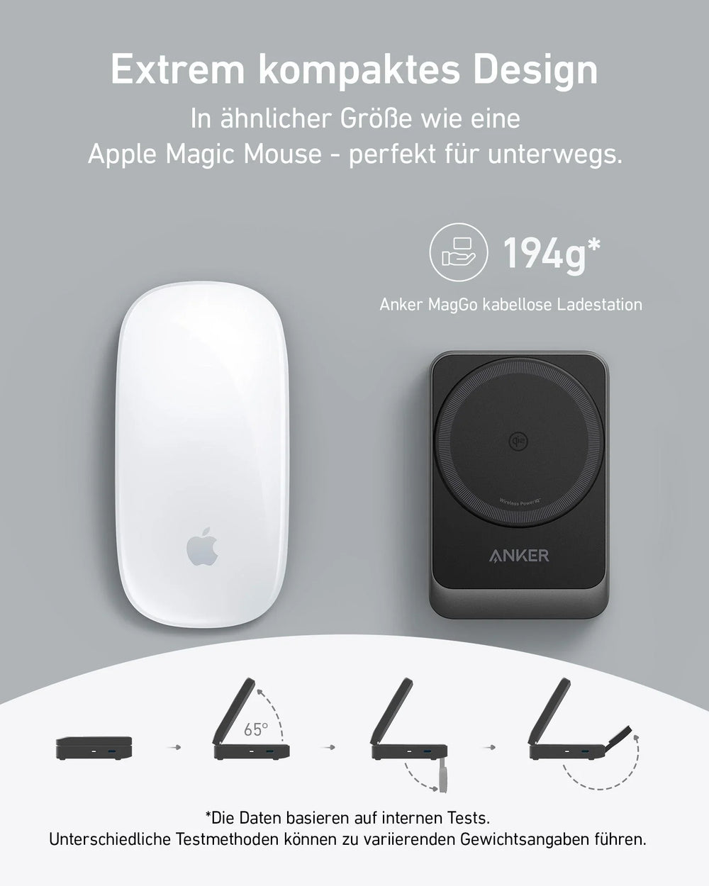 Anker MagGo 3-in-1 Ladestation faltbar, Qi2 15 W, MagSafe-kompatibel, inkl. 40 W Netzteil – Schwarz – Bild 08