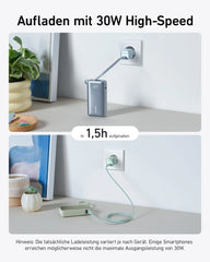 Anker Nano Powerbank 10.000 mAh, 30 W, integriertes USB-C-Kabel, Farbdisplay – Grün - anker-nano-powerbank-30w-gruen-a1259g61-02.webp