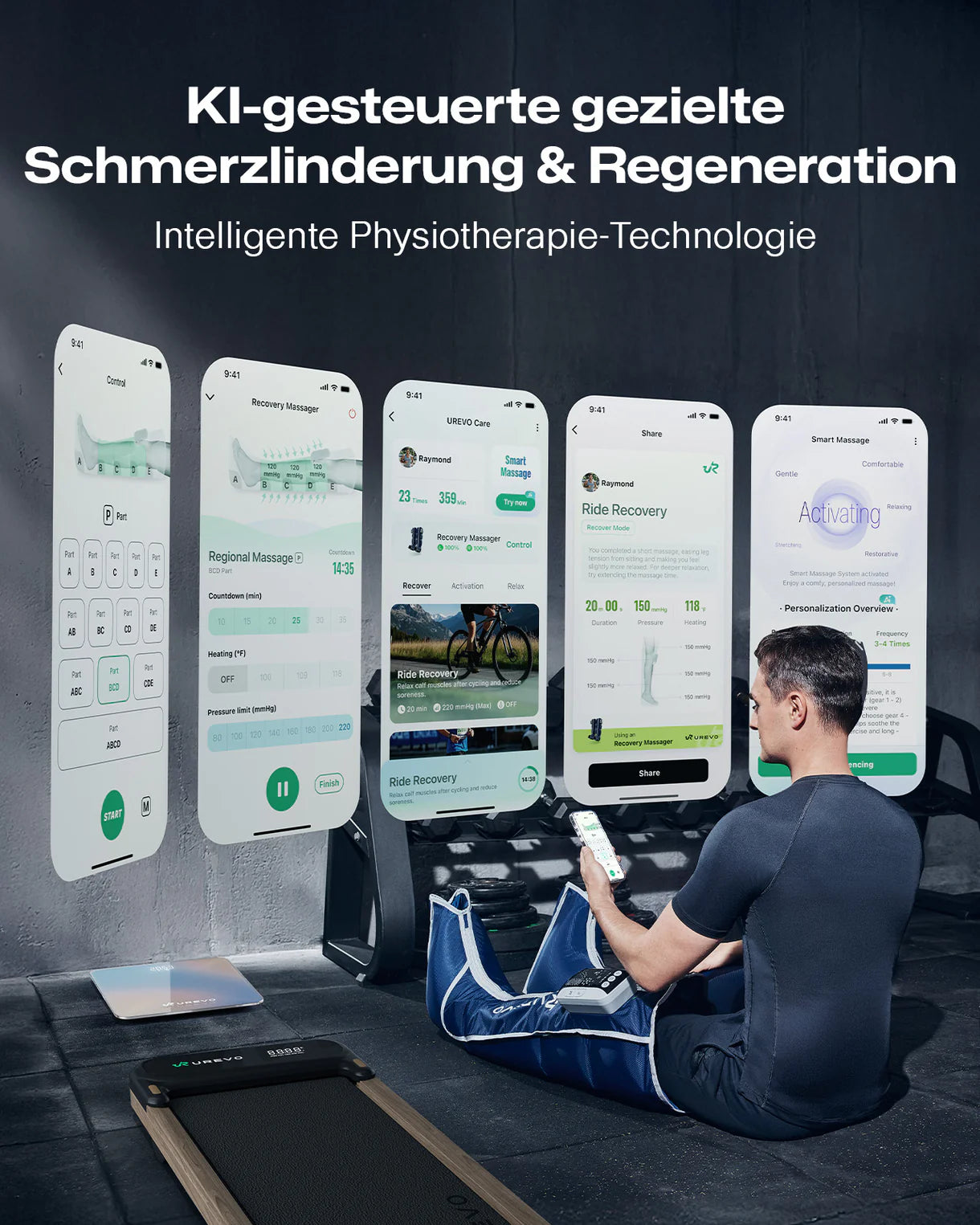 UREVO AI-Powered Wireless Recovery Massager