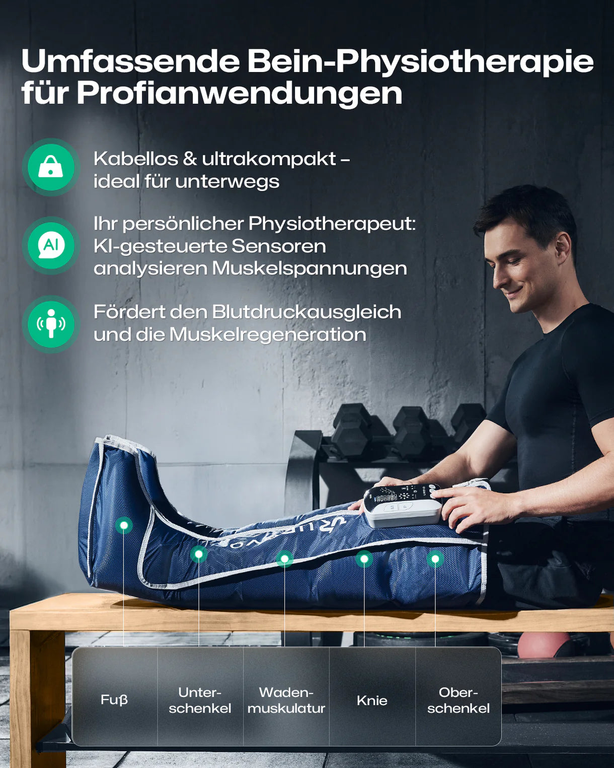 UREVO AI-Powered Wireless Recovery Massager