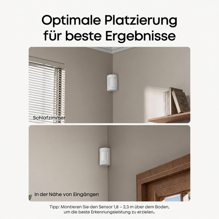 eufy E20 Bewegungssensor – optimale Platzierung